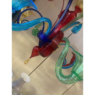  SimoEng Murano Multicolors Glass Chandelier Random Colors 5 Arms