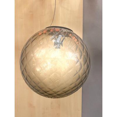  SimoEng Murano Style Glass Balloton Fume Pendant Sphere