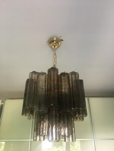  SimoEng Murano Style Glass Chandelier in Pink Color