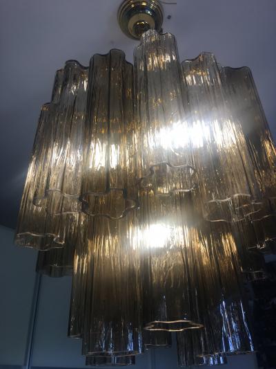  SimoEng Murano Style Glass Chandelier in Pink Color