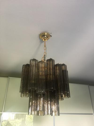  SimoEng Murano Style Glass Chandelier in Pink Color