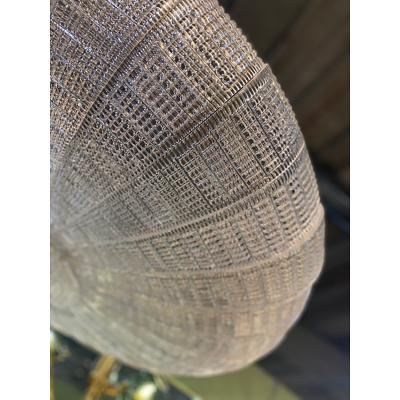  SimoEng Murano Style Glass Flush Mount in Clear Italian Art