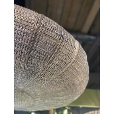  SimoEng Murano Style Glass Flush Mount in Clear Italian Art