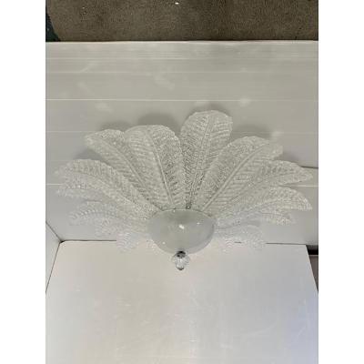  SimoEng Murano Style Glass Sputnik Chandelier Flush Mount