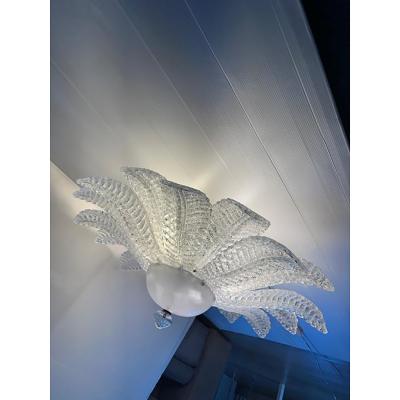  SimoEng Murano Style Glass Sputnik Chandelier Flush Mount