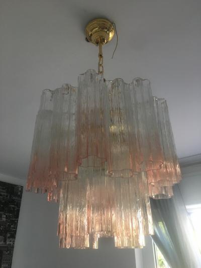  SimoEng Murano Style Glass Tronchi Venini Style Chandelier