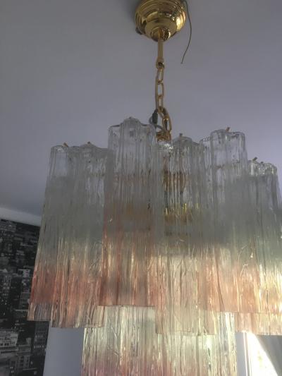  SimoEng Murano Style Glass Tronchi Venini Style Chandelier