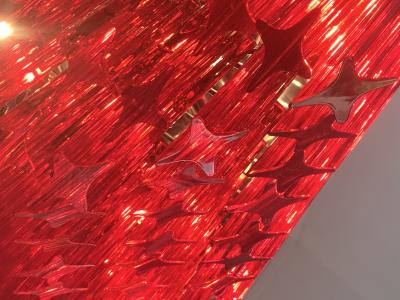  SimoEng Murano glass flush mount italian light Quadriedo cut 45 degree quadriedo