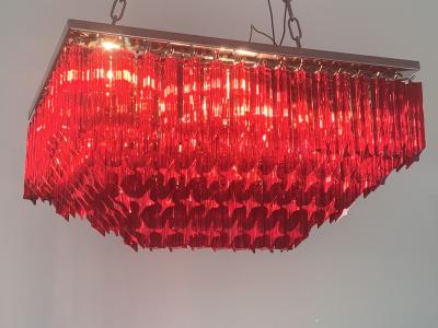  SimoEng Murano glass flush mount italian light Quadriedo cut 45 degree quadriedo