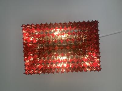  SimoEng Murano glass flush mount italian light Quadriedo cut 45 degree quadriedo