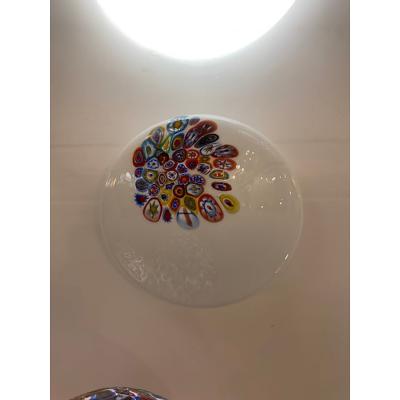  SimoEng Murrine Sphere in Murano Style Glass With Multicolored Wall Sconce