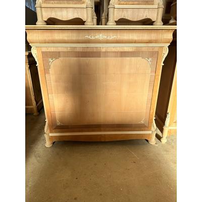  SimoEng Natural Unpainted Set of a Chest of Drawers and Two Bedside Tables for Bedroom