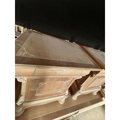  SimoEng Natural Unpainted Set of a Chest of Drawers and Two Bedside Tables for Bedroom