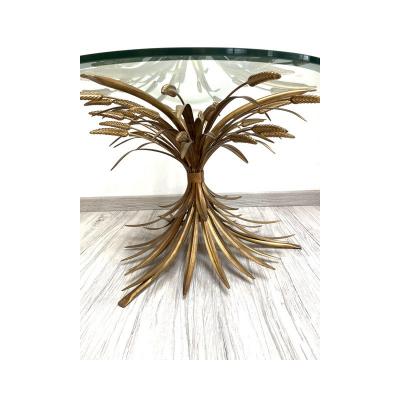  SimoEng Old Gold Florentine Wrought Iron Ears Cofee Table