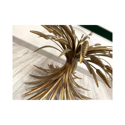  SimoEng Old Gold Florentine Wrought Iron Ears Cofee Table