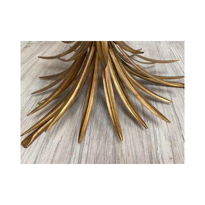  SimoEng Old Gold Florentine Wrought Iron Ears Cofee Table