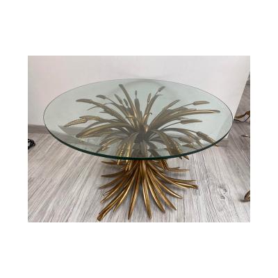  SimoEng Old Gold Florentine Wrought Iron Ears Cofee Table