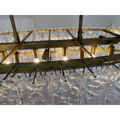  SimoEng Oval Hammered Strip Listelli Chandelier by Simoeng in Mid Century Modern Style