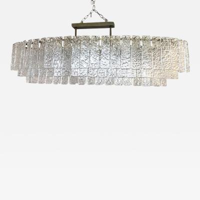  SimoEng Oval Hammered Strip Listelli Chandelier by Simoeng in Mid Century Modern Style