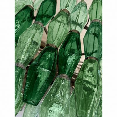  SimoEng Oversized Murano Glass Poliedro Chandelier in Burnished Venini Style