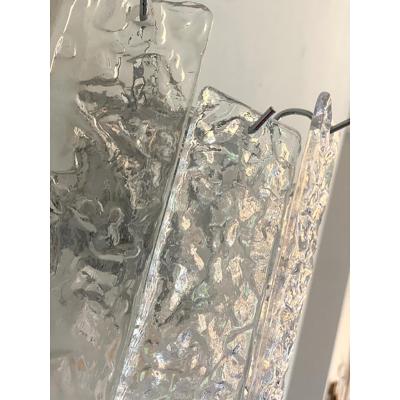  SimoEng Pair of Contemporary Hammered Strips Listelli Murano Glass