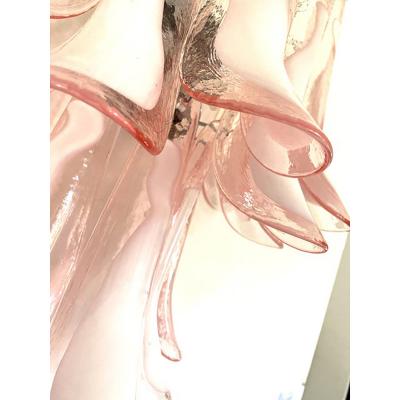  SimoEng Pink Murano Glass Selle Wall Sconces in Mazzega Style A Pair