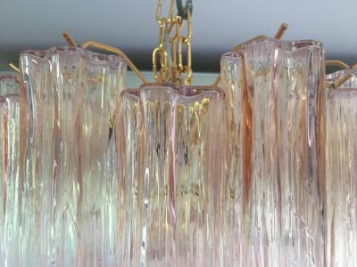  SimoEng Pink Murano Glass Style Tronchi Venini Chandelier