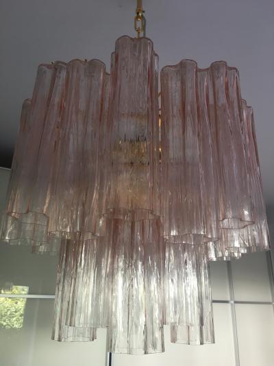  SimoEng Pink Murano Glass Style Tronchi Venini Chandelier