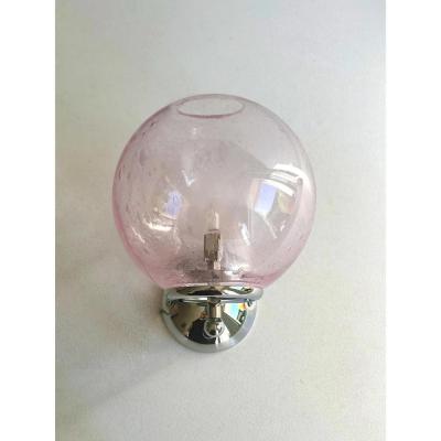 SimoEng Pink Pulegoso Murano Glass Wall Sconces by Simoeng Set of 2