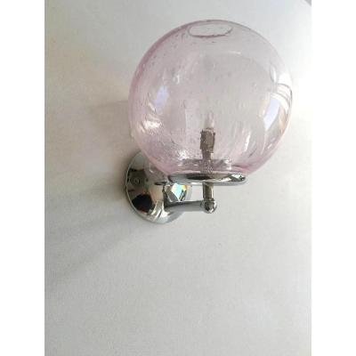  SimoEng Pink Pulegoso Murano Glass Wall Sconces by Simoeng Set of 2