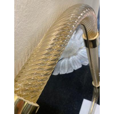  SimoEng Rectangular Torciglione Wall Mirror Murano Glass in Barovier Style