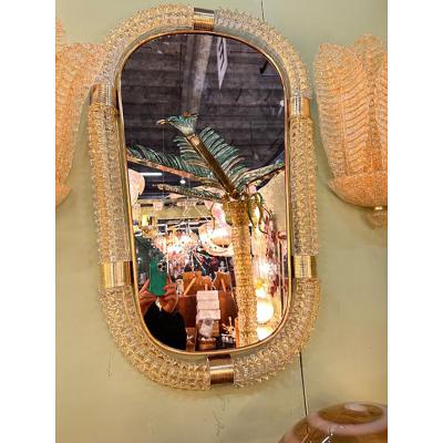  SimoEng Rostrato Murano Style Glass Wall Mirror in Barovier Style