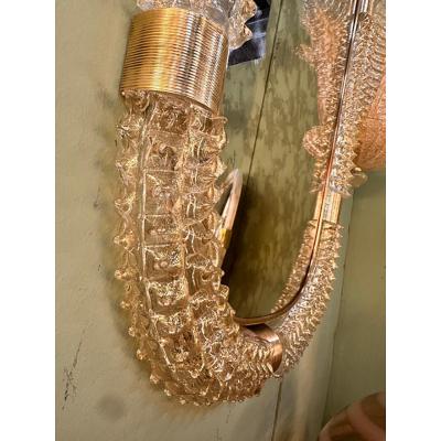  SimoEng Rostrato Murano Style Glass Wall Mirror in Barovier Style