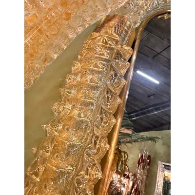  SimoEng Rostrato Murano Style Glass Wall Mirror in Barovier Style