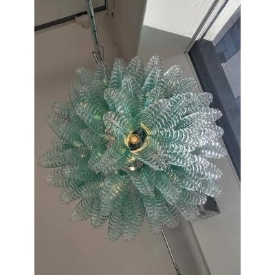  SimoEng Scenographic Green Felci Murano Glass Chandelier by Simoeng