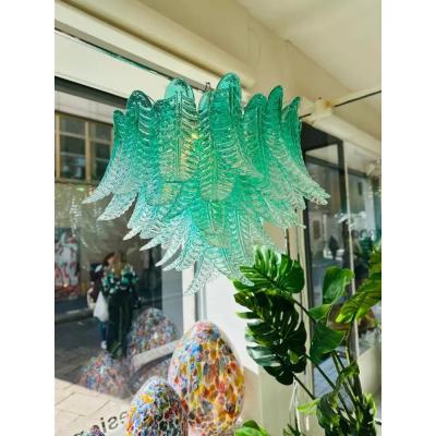  SimoEng Scenographic Green Felci Murano Glass Chandelier by Simoeng