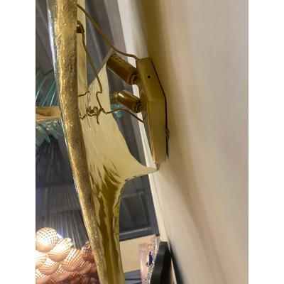  SimoEng Set of 2 Contemporary Italian Brass Leaf Wall Sconce by Simoeng