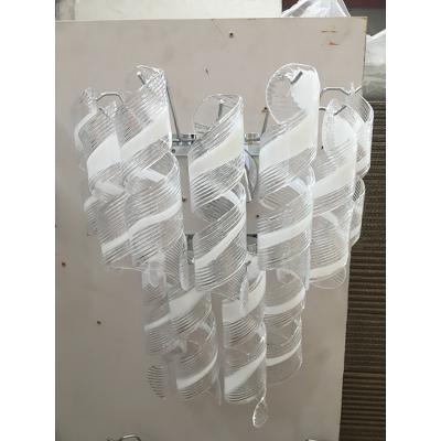  SimoEng Set of 2 Wall Sconces Murano Glass Italian Swirling Wall Lights