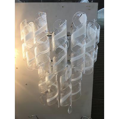  SimoEng Set of 2 Wall Sconces Murano Glass Italian Swirling Wall Lights