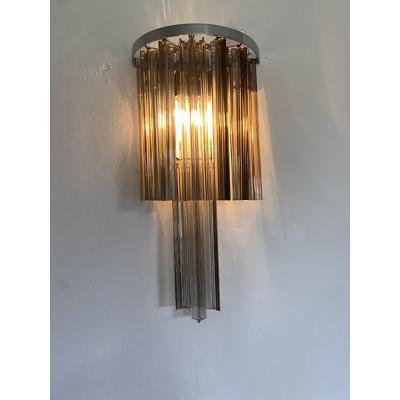  SimoEng Set of Two Belt Italian Triedro Wall Sconces in Mid Century Modern Style