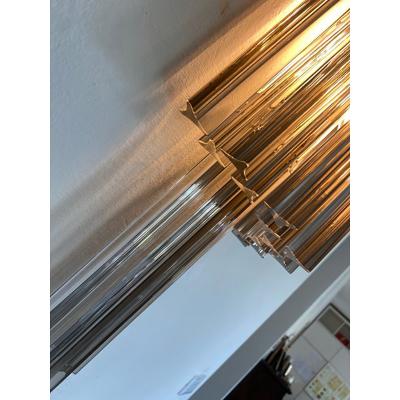  SimoEng Set of Two Belt Italian Triedro Wall Sconces in Mid Century Modern Style