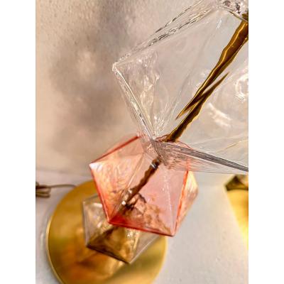  SimoEng Set of Two Contemporary Italian Multicolor Murano Style Glass Table Lamps
