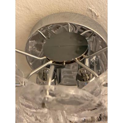  SimoEng Set of Two Contemporary Italian Transparent Felci Murano Glass Wall Sconce