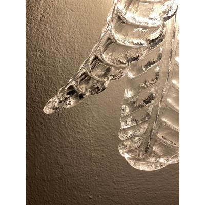  SimoEng Set of Two Contemporary Italian Transparent Felci Murano Glass Wall Sconce