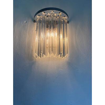  SimoEng Set of Two Contemporary Italian Triedro Belt Wall Sconces