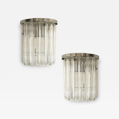  SimoEng Set of Two Contemporary Italian Triedro Belt Wall Sconces