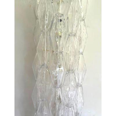  SimoEng Set of Two Contemporary Shenographic Poliedro Murano Glass