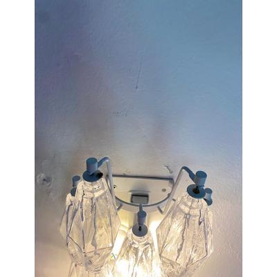  SimoEng Set of Two Contemporary Shenographic Poliedro Murano Glass