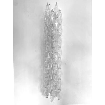  SimoEng Set of Two Contemporary Shenographic Poliedro Murano Glass