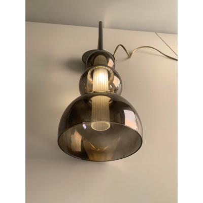  SimoEng Set of Two Contemporary Smoked in Black Nickel Wall Sconces